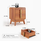 Mid Century Modern Nightstand 2 Drawers End Table With Storage mcm Bedside Table