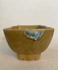 Vintage Cookson Pottery Usa Planter Harvest Gold Mcm Glazed Ceramic 6 5   