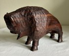Desert Ironwood Hand-carved Wooden Buffalo Bison Sculpture Southwestern 5  x 8 