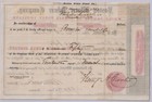 1863 Boston Water Power Company Stock Certificate 50 Shares Henry A  Choate