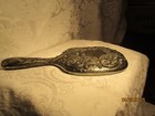 Vintage Victorian Era Silver Plate Beleved Floral Design Hand Mirror