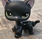 Littlest Pet Shop Lps  336 Cozy Care Center Shorthair Black White Cat Green Eyes