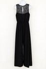 Jessica Simpson Womens Jumpsuit Size 10 Black Lace Wide Leg Sleeveless Nwt