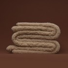 Thick Merino Wool Blanket     Latte Beige     Handcrafted  Natural  And Extra Warm