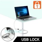 Security Usb Port Lock Steel Cable Chain Key Type For Laptop Notebook 1 8m   6ft
