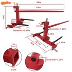 3 Point Hay Bale Spear 49  Trailer Hitch Receiver 2    For Category 1 Tractor