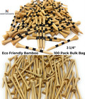 Bamboo Golf Tees  3 1 4    - Bulk 100 Ct Bags - Closeout Sale 