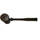 Handmade Wooden Gavel Solid Dark Wood Rustic Vintage Look Judge Auction Decor