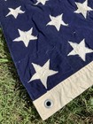 Vintage 48 Star American Flag Sewn Applique Stars Cotton Bunting 5x9 Ft 40s 50s