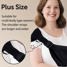 Plus Size Baby Sling Carrier Extended Adjustable Breathable 45 Lbs Black