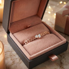 Men s Moissanite Cuban Link Bracelet 925 Sterling Silver Toi Et Moi Leaf Charm