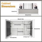 Lighted Medicine Cabinet With Mirror Wall Mounted Bathroom Cabinet Led Lights