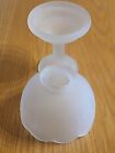 Vintage Frosted Glass Fairy Lamp 2 Piece Candle Holder Tea Light Taiwan