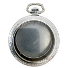 Antique 6 Size Defiance Pinstriped Open Face Pocket Watch Case Chrome Plated