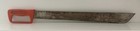 Vintage Barteaux   Sons 22  Machete Tanto Blade Orange Handle Leather Sheath