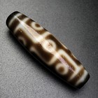 Rare Tibetan Buddhism Agate 9 Eyes Totem Dzi Bead Amulet Necklace Pendant G080