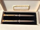 Vintage Garland 2 Toned Pen   Pencil Set In Original Box