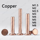 Pure Copper Flat Head Rivets M1 5 M2 M2 5 M3 M4 M5 M6 M8