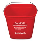 Boardwalk 6qtredbkt Purapail 6 Qt Polypropylene Bucket - Red white New