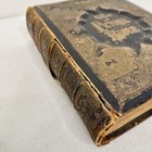 Antique Pictorial Family Bible C  1885 Embossed Leather Color Illustrations Read