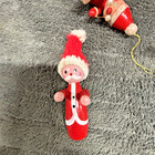 Vtg Lot Of 4  Wood Christmas Tree Ornaments Drummer Elf Snowman Gnome   Taiwan