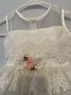 Baby toddler Girls White Embroidered Party Dress   Weddings  portrait- 18m