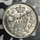 1902-h Canada 5 Cents Lot t3221 Silver  High Grade  Beautiful 