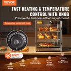 Vevor 3-tier Commercial Food Warmer Display Countertop Pizza Cabinet With Light