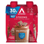  3 Pack Of 4 Count  Atkins Strong High Protein Shake  Milk Chocolate  30g