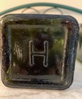 Antique Gin Glass Bottle Olive Green Color Early Hand Blown H On Bottom  10 5   