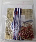 Vintage Mill Hill Political   Olympic Pins Counted Glass Bead Kit - Heart Flag