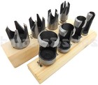8pc Plug   Chamfer Wood Cutter Tool Set Straight   Tapered Taper Drill Bit Set