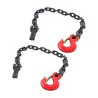 2 Pcs 3 8    36  G80 Tow Hook 25000lbs Trailer Safety Tow Chain With Chain Buckle
