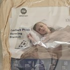 New Electric Blanket Comfort Plush Beige King Heated Auto Off 10 Settings Nib