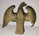 Vintage 6 75  X 6 25  American Eagle Solid Bronze Flag Pole Finial Topper