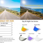 Replacement Motorcycle Helmet Visor Tinted Uv Anti-scratch For Hjc Hj42 Rpha 12