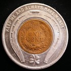 Nice Encased 1907 Indian Cent - Planters Loan   Savings Bank  Augusta  Georgia