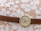 Vintage Watch Walt Disney Company Mickey Lorus Gold Coin Type V811-1410 Works