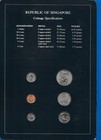 Coin Sets Of All Nations Singapore W card 1981-1984 Unc Error Yugoslavia Stamp