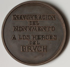 1952 Spain Commemorative Bronze Medal Monument Heroes Of 1808 Battle Of Bruch