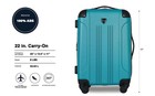 Travelers Club Chicago Hardside Expandable Spinner 22  Carry-on  Teal 