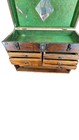 Antique Union 7 Drawer Oak Machinist Tool Chest Box Mirror Vintage Toolmaker