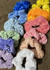 one Dozen  Velvet Hair Scrunchies  Elastic Hair Bands Ties In Assorted Pastels 