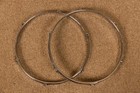 Vintage 13  Ludwig Chrome Over Brass Hoops  pair 