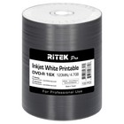 200 Pack Ritek Pro Dvd-r 16x 4 7gb White Inkjet Hub Printable Blank Media Disc