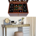 Jewelry Cabinet Storage Box Gift Chest Armoire Organizer W  6 Layers Drawer New