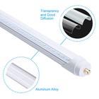 96  Single Pin Led Bulb Fa8 8ft Led Tube Lamp 6000k Clear Cover Warehouse Light