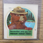 Vintage 1959 Smokey Bear Original Water Sticker Decal Transfer 3 3 4  X 3 3 4 