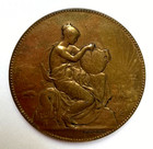 Rare  1905 Aime Morot Art Studio Award Medal Bronze Sculpture By Alphee Dubois