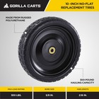 Gorilla Carts Gct-10nf 10 Inch No Flat Replacement Tire For Utility Cart  4 Pack